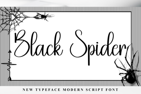 Black Spider Typeface: A Festive Script for Handmade Holiday Goods