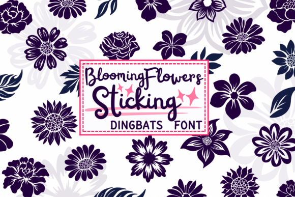 Blooming Flowers Sticking: A Creative Font for Engaging Social Media Graphics