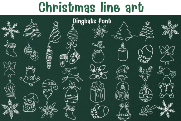 Christmas Line Art: The Creative Font for Festive Branding