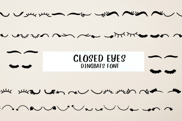 Closed Eyes: A Playful Dingbat Font for Editorial Design