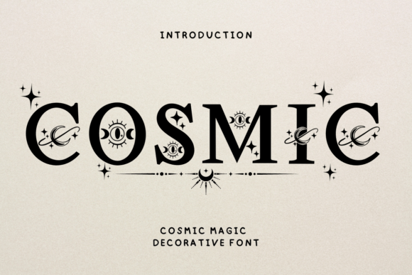Cosmic Magic Typeface: Elevating Editorial Design with Whimsical Flair