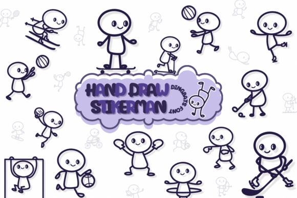 Hand Draw Stikerman: A Whimsical Dingbats Typeface for Engaging Campaigns