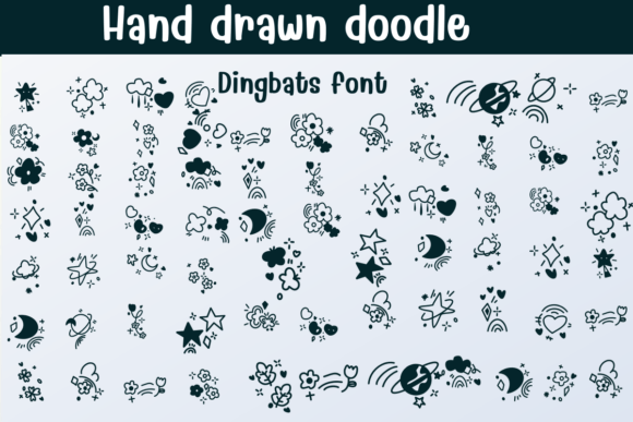 Hand Drawn Doodle: A Whimsical Dingbats Typeface for Editorial Design