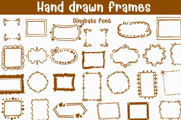 Hand Drawn Frames: A Creative Dingbats Typeface for Campaign Visuals