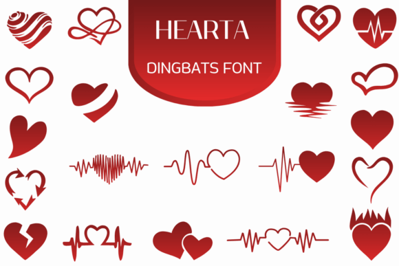 Hearta Typeface Review: A Creative Dingbats Font for Brand Identity