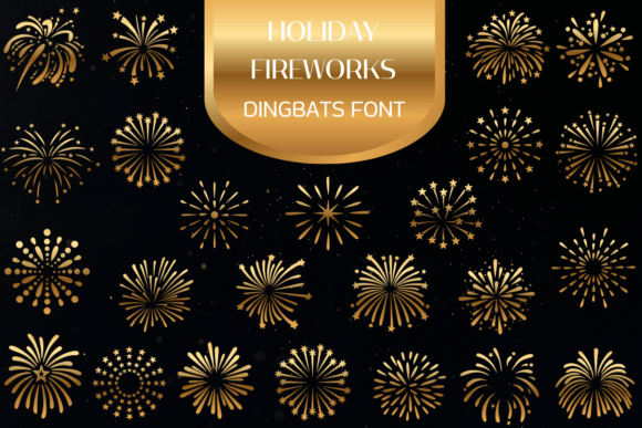 Holiday Fireworks: A Creative Dingbats Font for Festive Brand Identity
