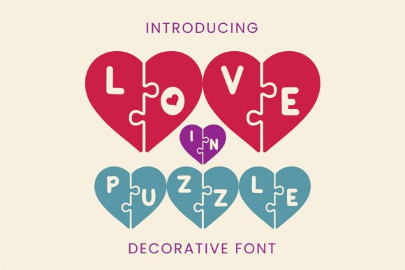 Love in Puzzle: A Playful Decorative Typeface for Modern Web Design