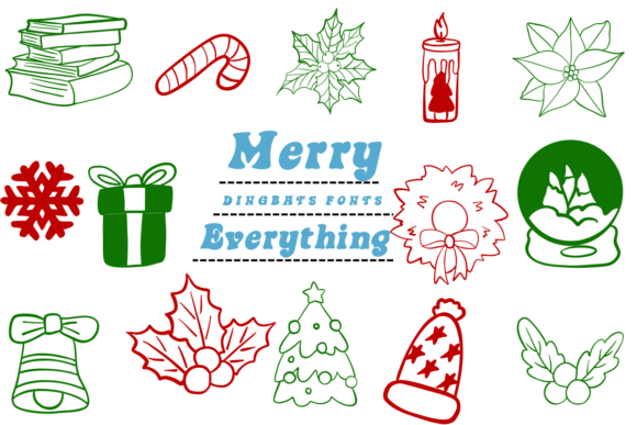 Merry Everything: A Festive Dingbat Typeface for Holiday Branding