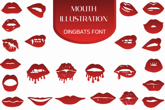 Mouth Illustration: A Creative Dingbats Font for Brand Identity