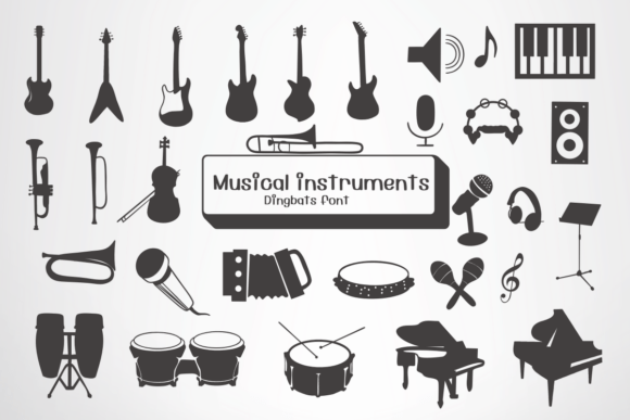 Musical Instruments: A Creative Dingbat Font for Brand Identity