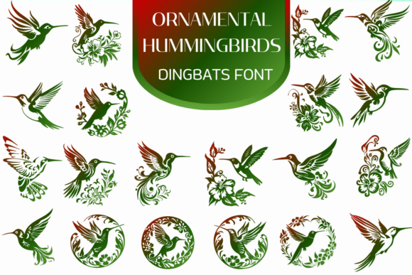 Ornamental Hummingbirds: A Creative Font for Polished Brand Identity