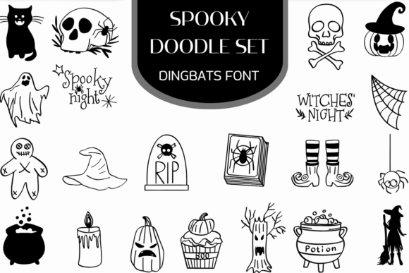 Spooky Doodle Set: The Perfect Halloween Typeface for Crafters
