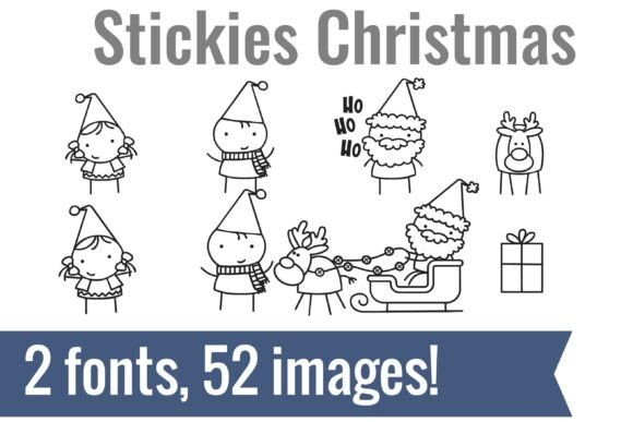 Stickies Christmas Dingbats: A Festive Display Typeface for Holiday Brands