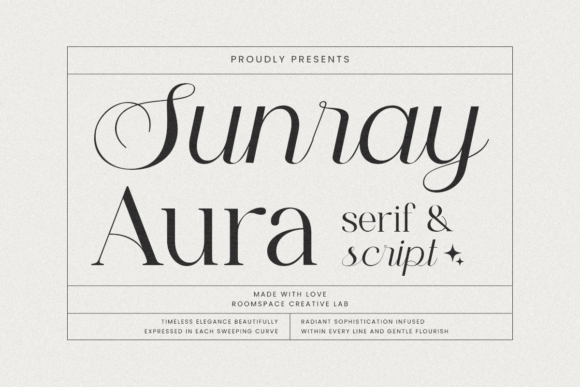 Unveiling Sunray Aura Duo: A Serif Script for Handmade Branding