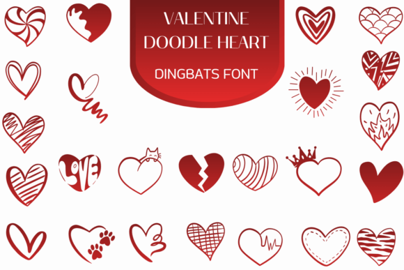 Valentine Doodle Heart: A Creative Font for Branding and Design